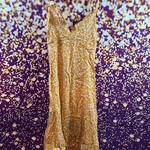 Zaful Yellow Floral Mini Dress